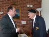 Ron Cornhill receiving the Legion d'Honneur from the French Consul Honoraire jean-Claude Lafontaine