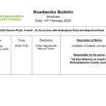 Roadworks Bulletin – Ilkeston Road, Trowell_1